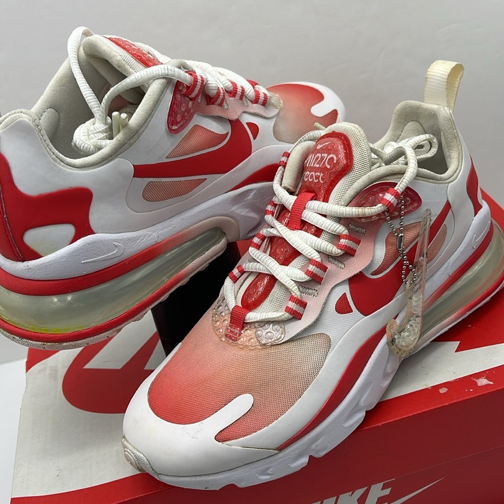 Nike WMNS Sneakers AIR MAX 270 REACT SE
WHITE/TRACK RED-BARELY ROSE BV3387 100 - Picture 9 of 16
